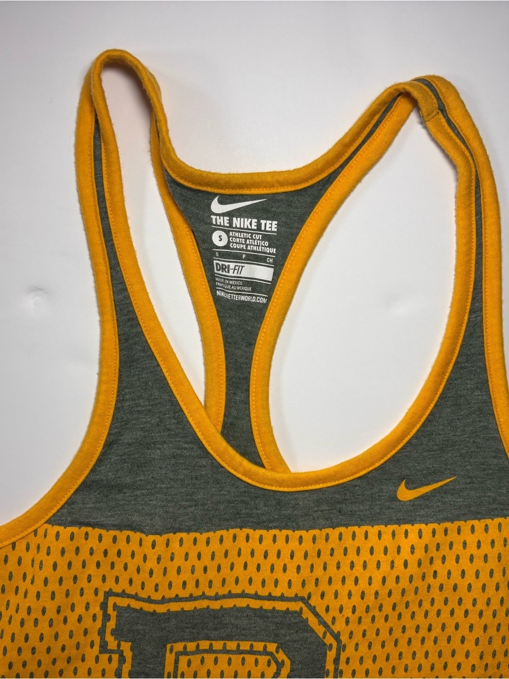 Nike Baylor Bears Dri-FIT Racerback Tank Women’s Small Green Gold NCAA - Picture 4 of 7